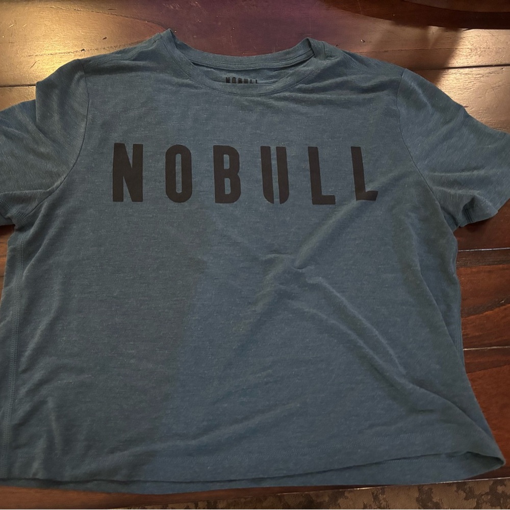 NOBULL Women’s Crop Teal Blue T-Shirt